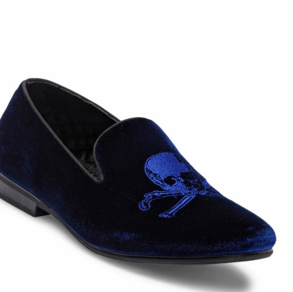 Skull & Bones "Cranium" Embroidered VELVET Slip on